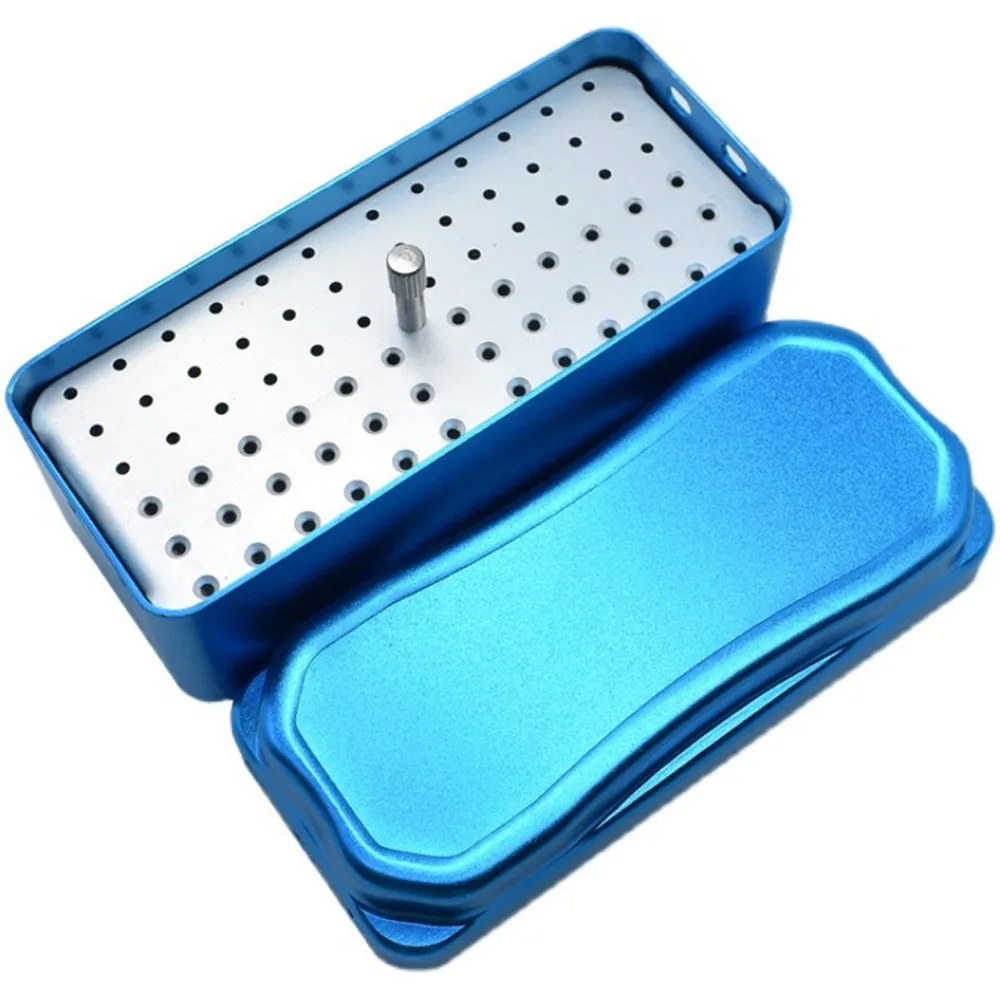 

72 Holes Autoclave Dental Sterilizer Case Burs Holder Endo Files Disinfection Box Carbide Burs Block Drill Case Box Dentist Tool