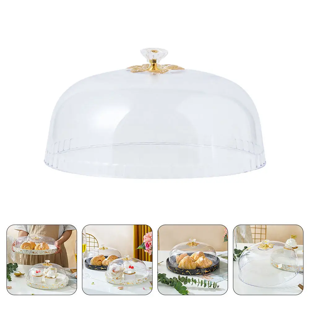 

1 шт. Прозрачная пластиковая крышка для десертов, многоразовая защитная крышка для еды, для демонстрации тортов, для дома, вечеринок, идея для подарка