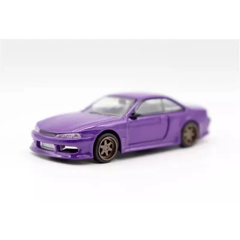 1:64 Vertex Silvia S14 Nissan Nissan modelo de carro clássico em liga, coleção infantil de brinquedos decorativos, presentes para crianças.