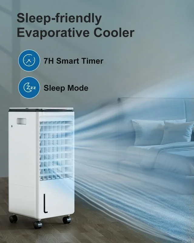 R uso del dormitorio de la oficina en casa. Unidad de refrigeración de aire ultrasilenciosa y energéticamente eficiente para una mayor comodidad durante todo el día.