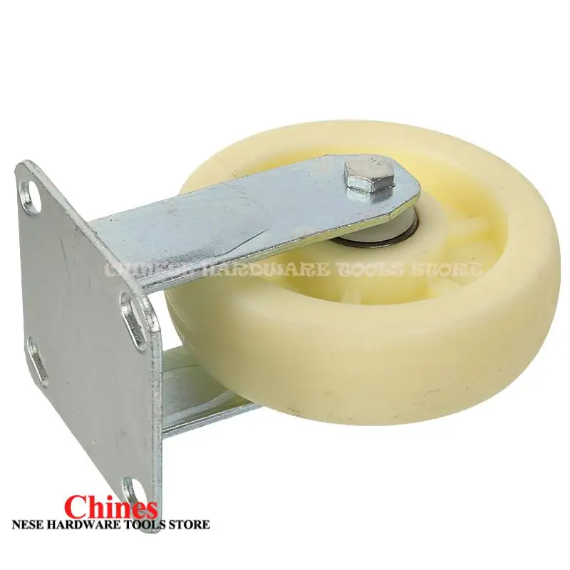 

6-inch Fixed Standard Nylon Wheel - Non-slip Ideal Closet/Shelf/Tool Cart Bottom Accessory to Protect Ground from Scratches