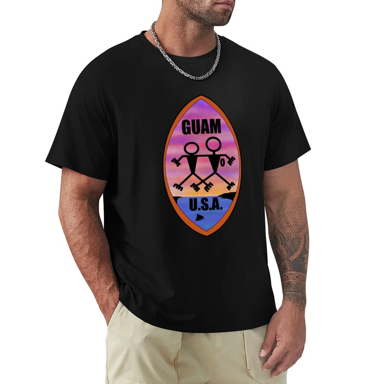 Gadao Cave Drawings, Inarajan, Guam U.S.A. T-Shirt anime vintage t shirts t shirt men 100℅ cotton