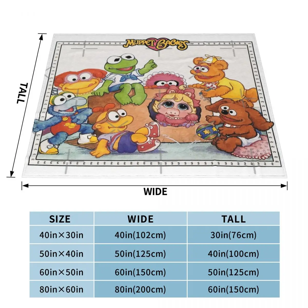 Muppet Babies - 80s Cartoon Retro An Ultra-Soft Micro Fleece Blanket