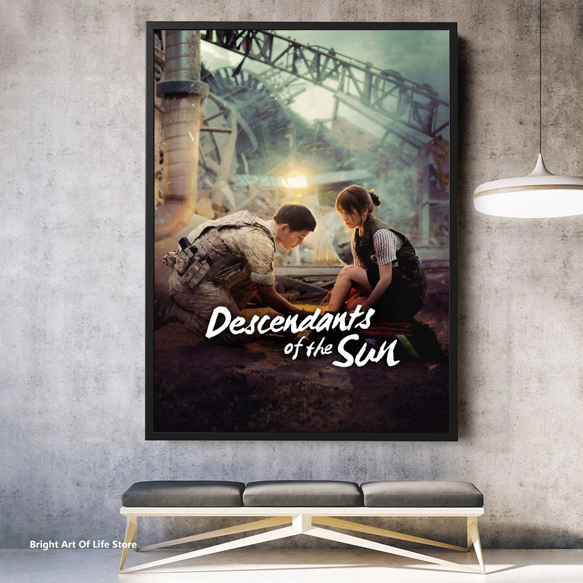 Descendants of the Sun Poster Star Actor TV Series Canvas Poster Photo Print Wall Painting Home Decor (Unframed)