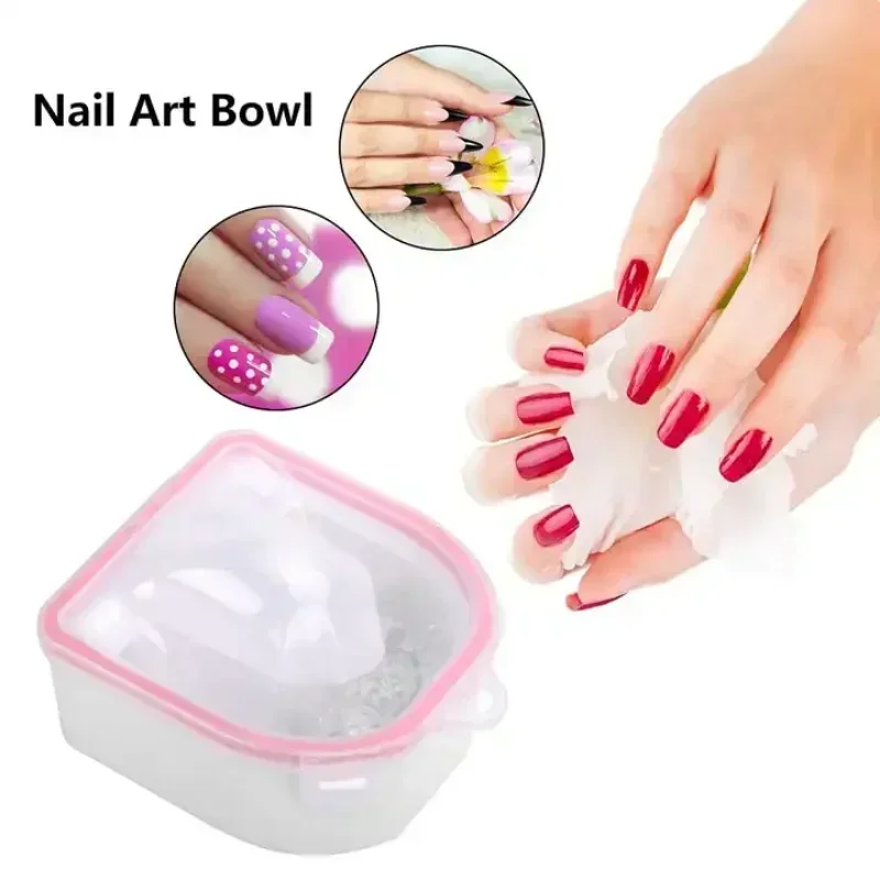 مسمار نقع نقع السلطانية 1 قطعة نقع قبالة هلام البولندية تراجع مسحوق مزيل مانيكير السلطانية غسل قدر صينية للاستخدام المنزلي صالون سبا الأظافر