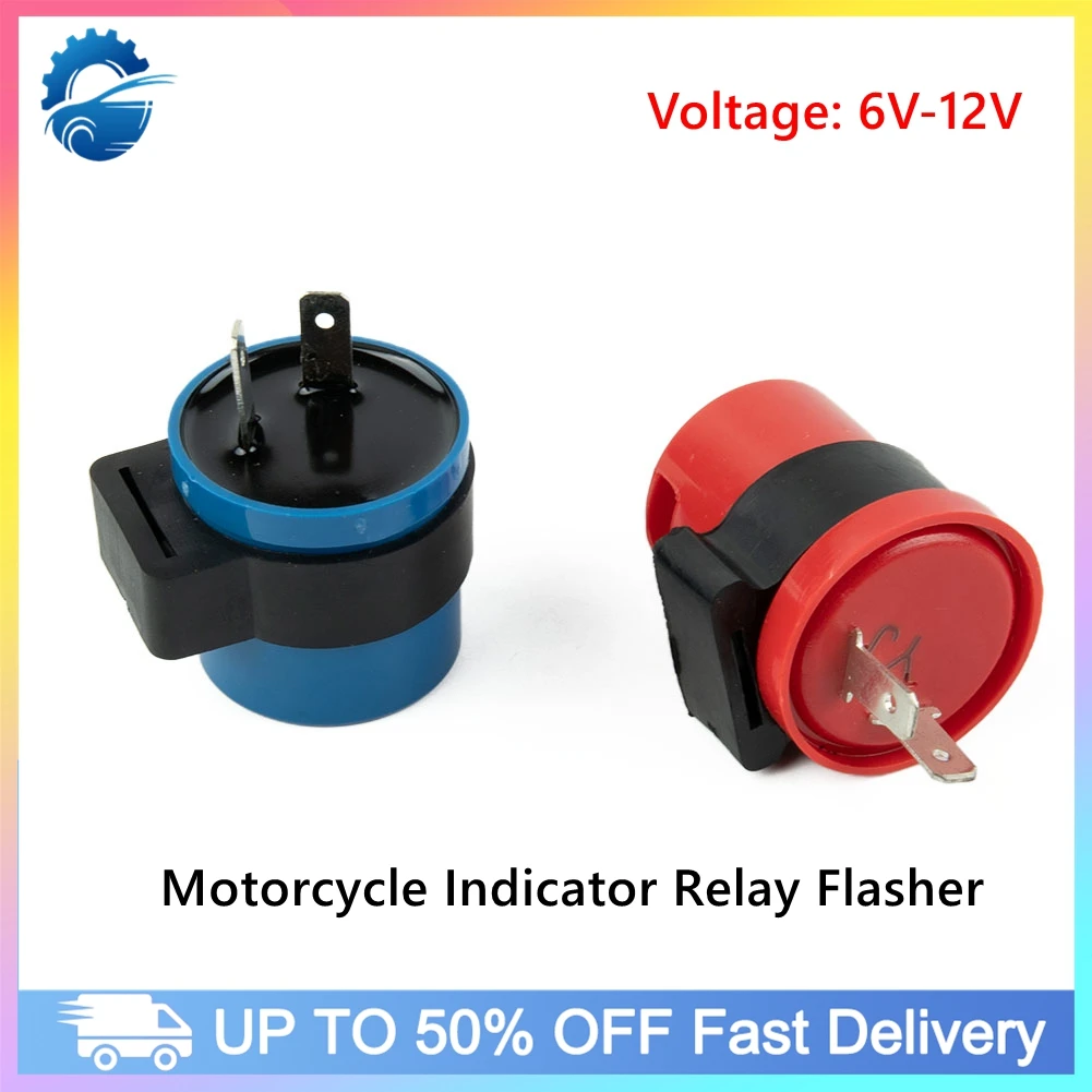 

LED Turn Signal Flasher Relay for Motorcycle Indicator 6V 12V Strong Loading Ability and Prevents Short Circuits