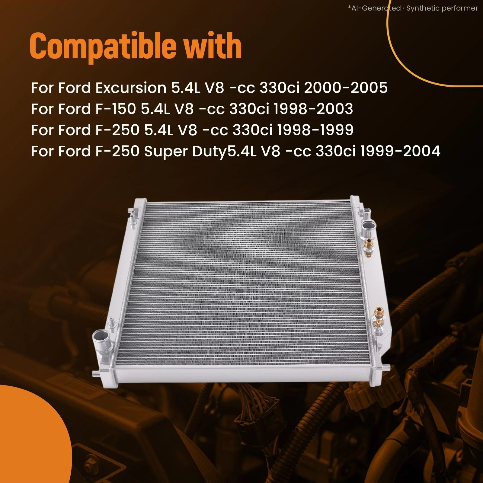 Aluminum Cooling Radiator for Ford Excursion/F-350 SD 7.3L 2000-2003 REA412171