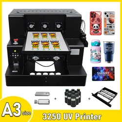 A3 UV Printer For Epson L805 impresora A3 UV Flatbed Printing machine uv printer For Acrylic Bottle Metal With Varnish effect