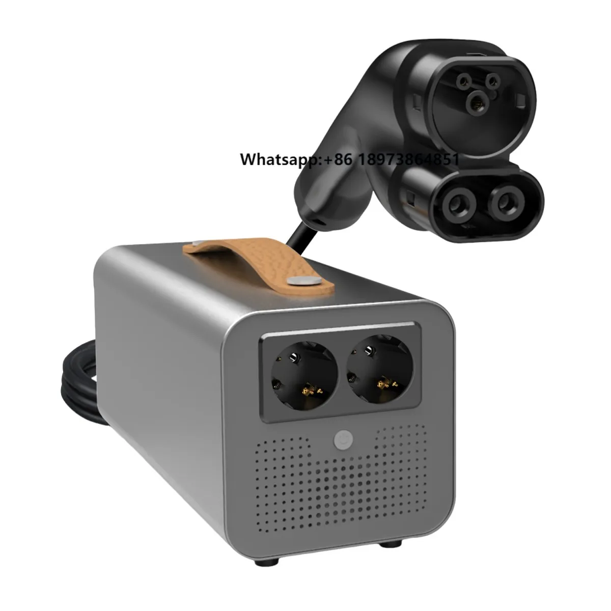 

New 5kw 16A 220V Electric Car Discharger V2L Ev CCS2 Vehicle European Socket Portable Charging Stations for Manufactured