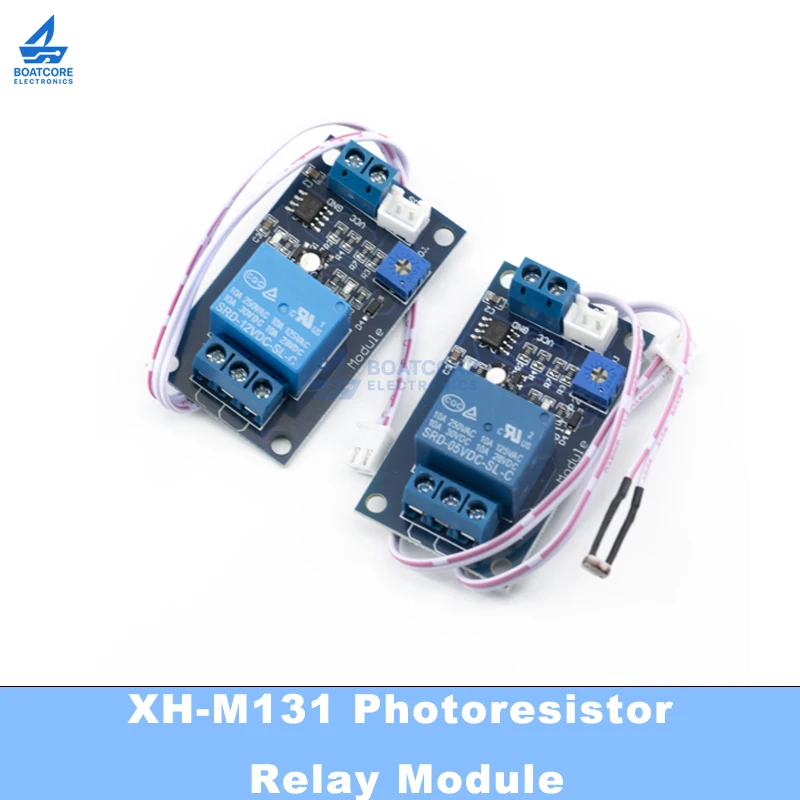 1PCS XH-M131 Light Control Switch Module DC 5V 12V 24V Photoresistor Relay Sensor 10A Brightness Automatic Control