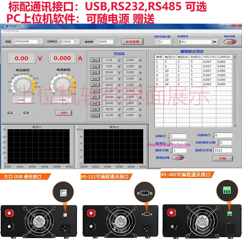 R-SPS3020/30/6010/1560/1005/1210/2005 High-power programmable DC regulated power supply