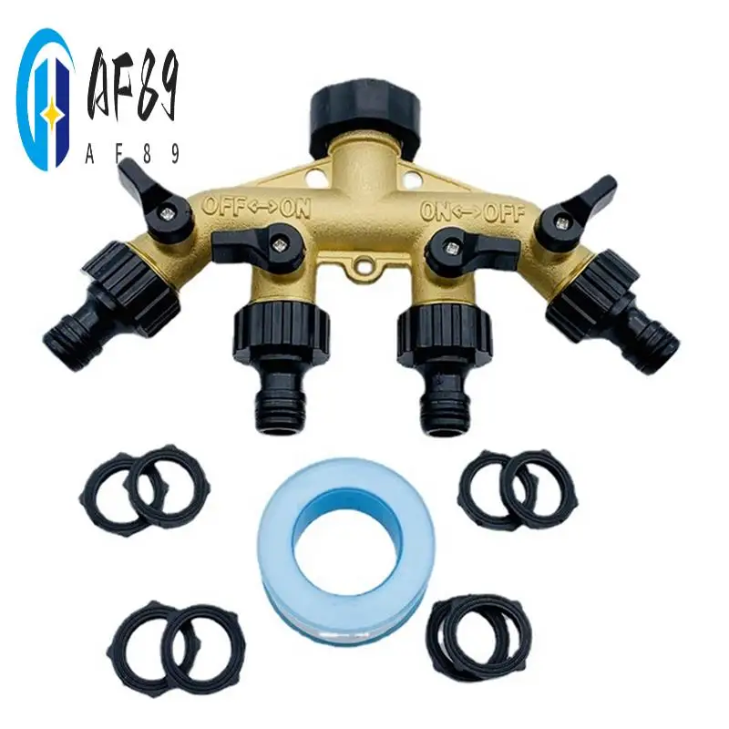 

AF89-1Pc Brass Garden Hose Splitter Y-Type Watering Connector Garden Tap For Outdoor Tap And Faucet