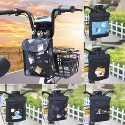 Bicycle Accessories Waterproof Bike Front Tube Bag Large Capacity Dustproof Cycling Front Storage Zipper Bike Basket Bicycle