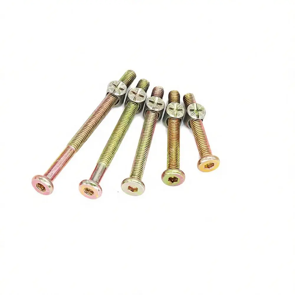 Professional Hex Socket Cap Screws And Nuts Set M6 Furniture Hardware Carbon Steel Zinc Coated Connecting Fasteners