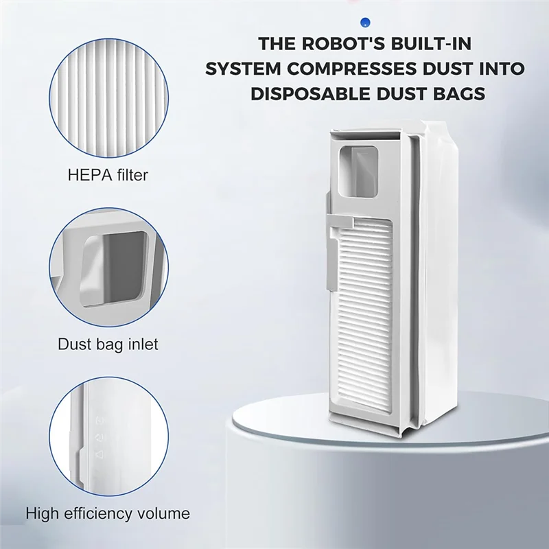 A24P 4-pack wegwerpstofzakken met HEPA-filter voor NARWAL Freo X Ultra robotstofzuiger, 1L grote stofzakvervanging