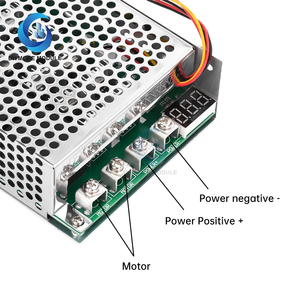 DC10-55V 60A DC Brush Motor Motor Speed Switch Induction Speed Switch Forward and Reverse Digital Tachometer