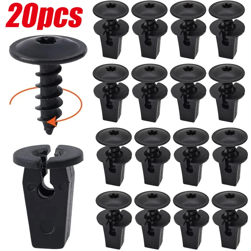 

20Pcs Car Fastener Snap Screws Kit Auto Fender Lining Retainer Snap Door Panel Metal Fastener Clips Rivet Set Auto Accessories