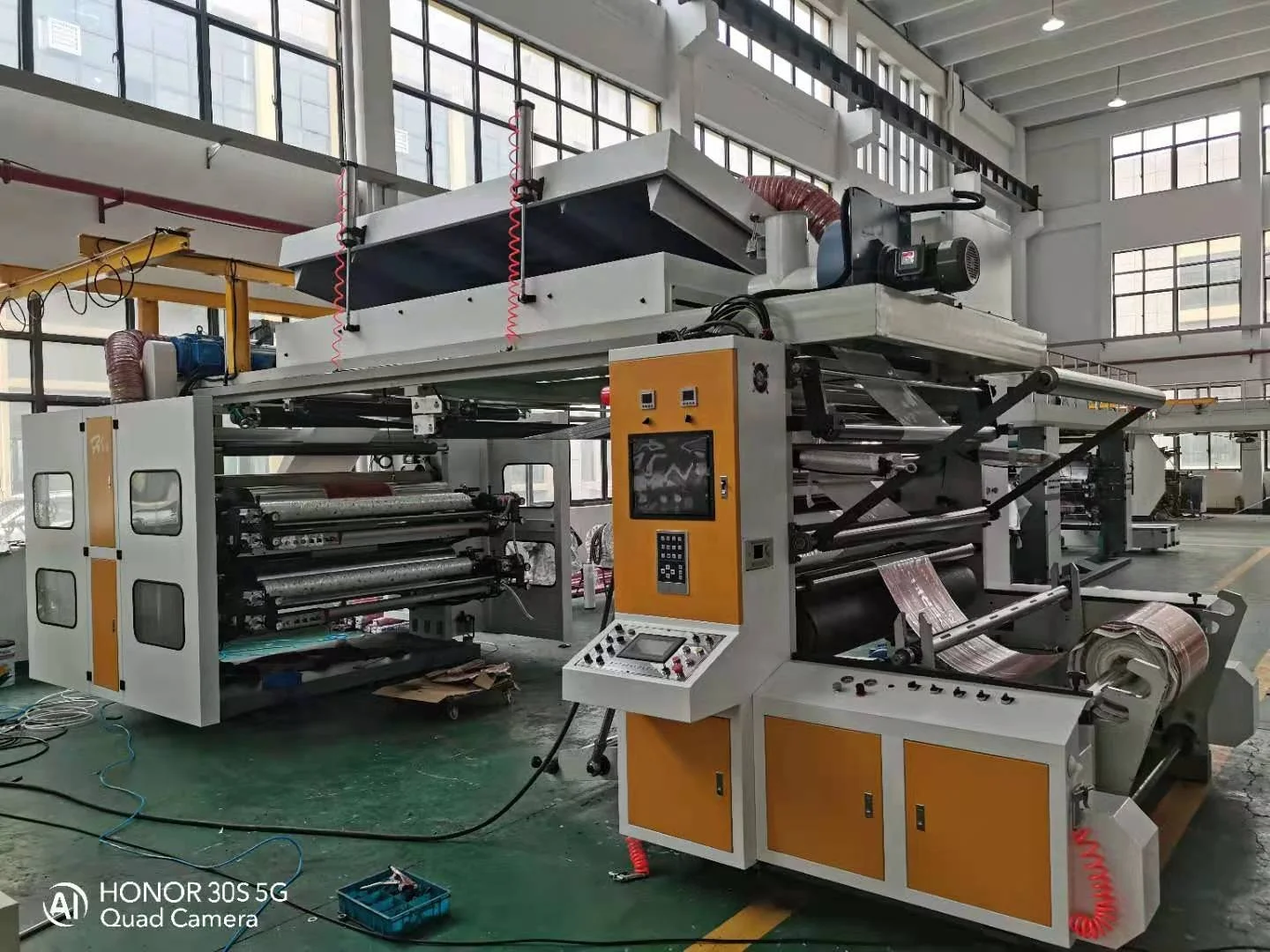 New Central Drum High Speed Semi-Automatic 4/6 Color CI Flexo Printing Machine Android Control 2 Rewinding Ways For Nonwoven