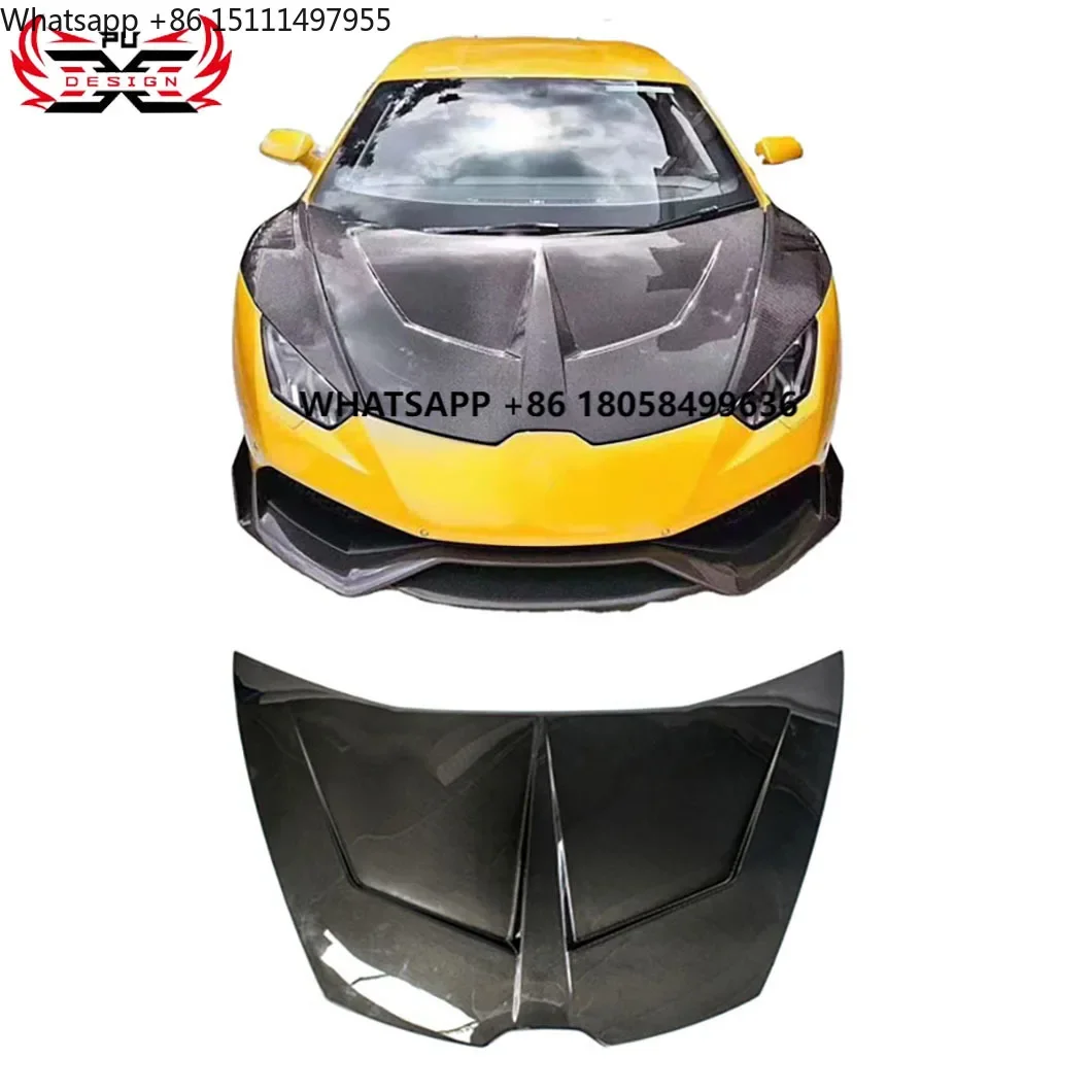 Dry Carbon Fiber Car Hood Bonnet Engine Hood Cover for Lamborghini Huracan Lp580 LP610 14-18 1016 Style Body Kit