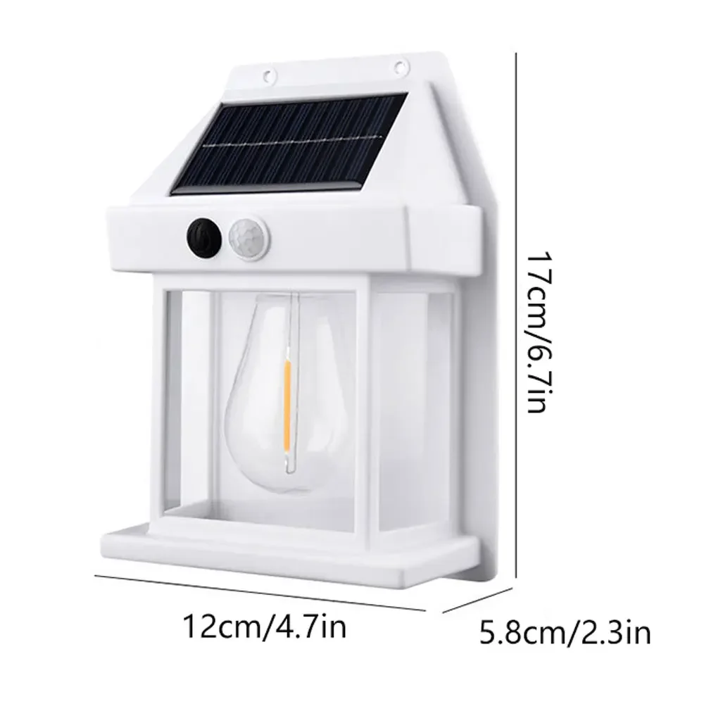 Imagem -03 - Impermeável Outdoor Solar Wall Light Sconce Lâmpada Sensor de Movimento Iluminação Exterior Luminárias para Casa Pátio Varanda Garagem