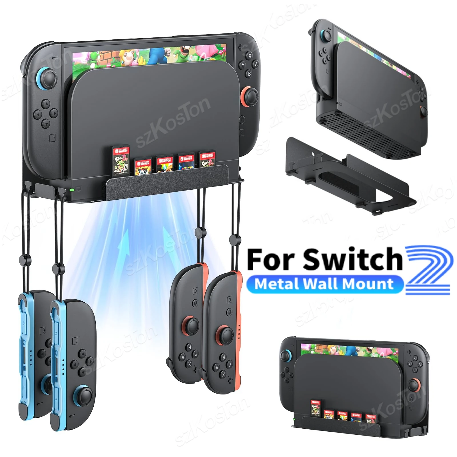 

Металлический настенный кронштейн для Switch 2, крючок для контроллера, держатель консоли, подставка для хранения, органайзер для Switch2, аксессуары для консоли