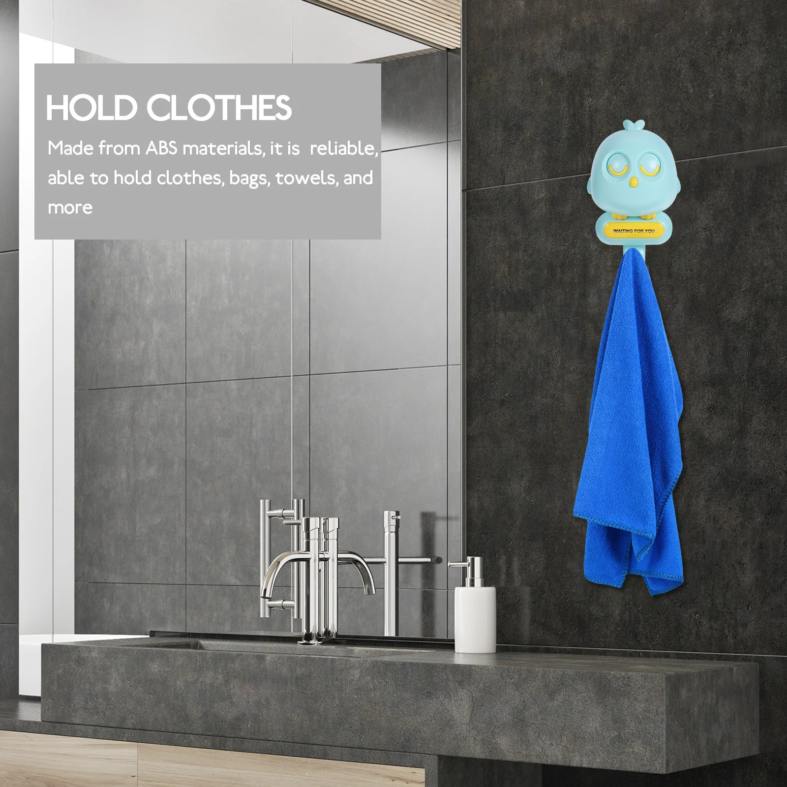 

Adorable 3D Bird Cute Key Holder For Wall Multi-Functional Bag Towel Design Power Plug Hook Decorative Small Wall Hanger