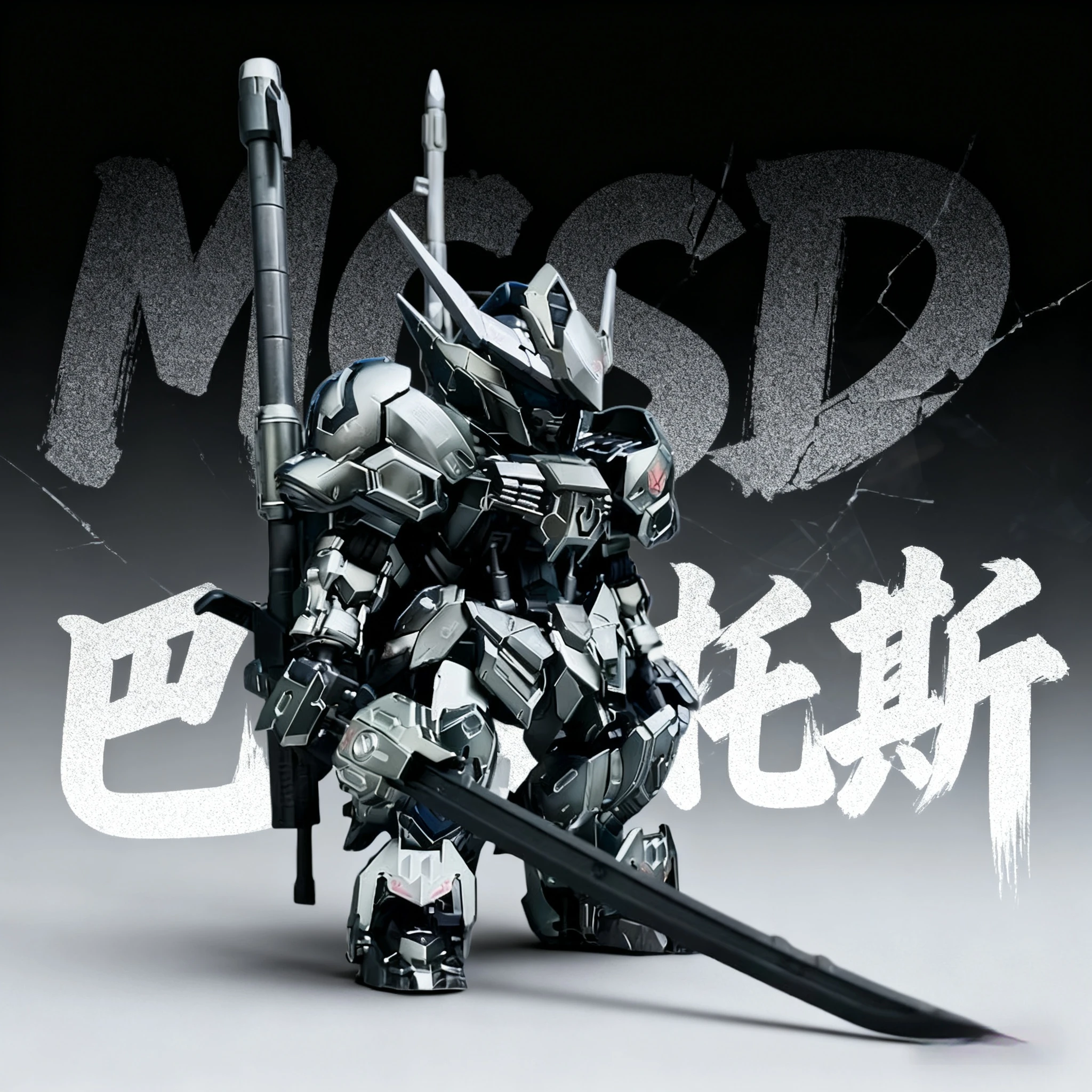 MGSD Base Limited Babatos Iron Blood Silver Plating Farblich passendes Montagemodell Desktop-Ornament Sammlerfiguren Geschenk