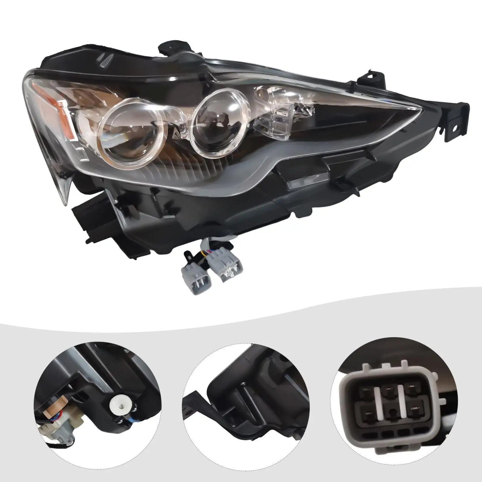 Right Passenger Side LED Headlight Head Light Lamp For LEXUS IS250 IS350 2014-2016 High Hardness Black Housing