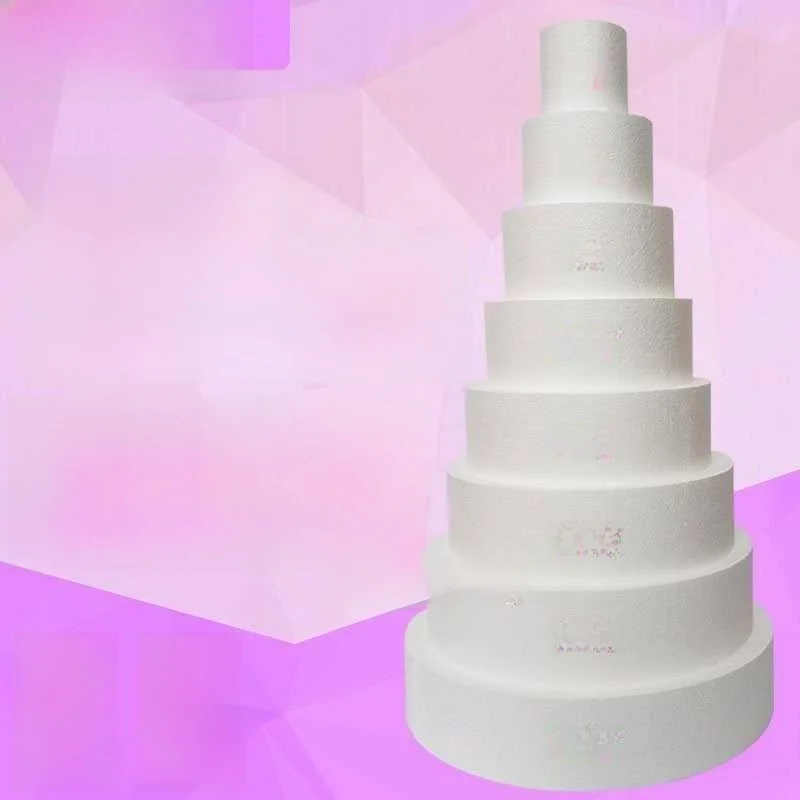 

6-дюймовая пенопластовая круглая модель торта «сделай сам», полипреновый пенопласт, материал для торта, цилиндр, кухонные инструменты для выпечки, мультяшный сле для C...