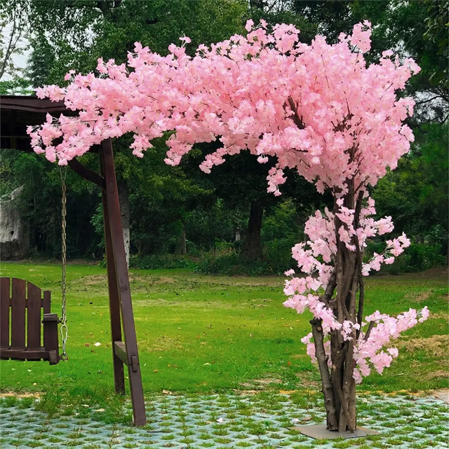 Artificial Cherry Blossom Tree Sakura Tree   Handmade Simulation Cherry Blossom Tree  Silk Decor for Indoor Outdoor Wedding