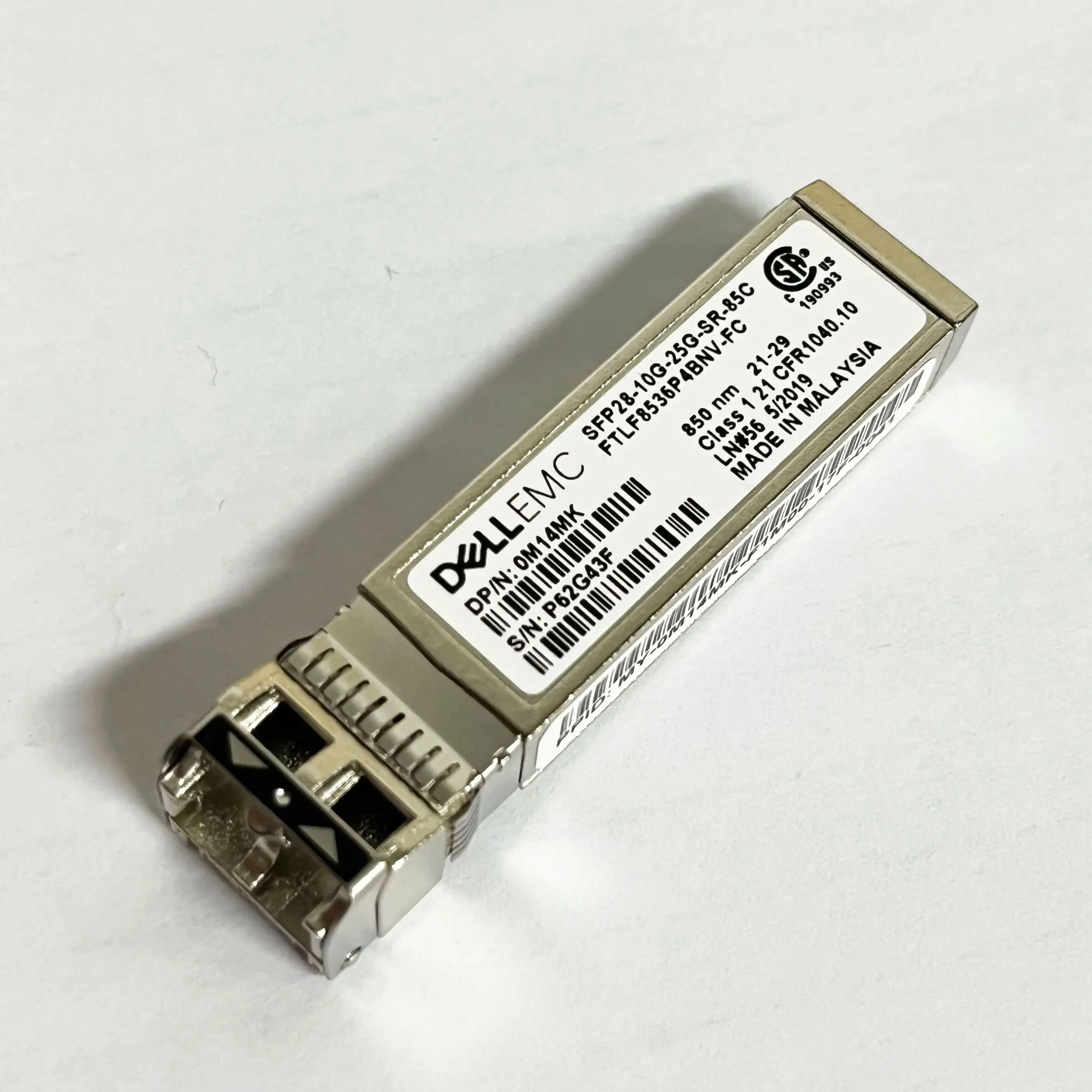 Dell M14MK SFP28-10G-25G-SR-85C Optic Transceiver Module 0M14MK FTLF8536P4BNV-FC Fast Shipping