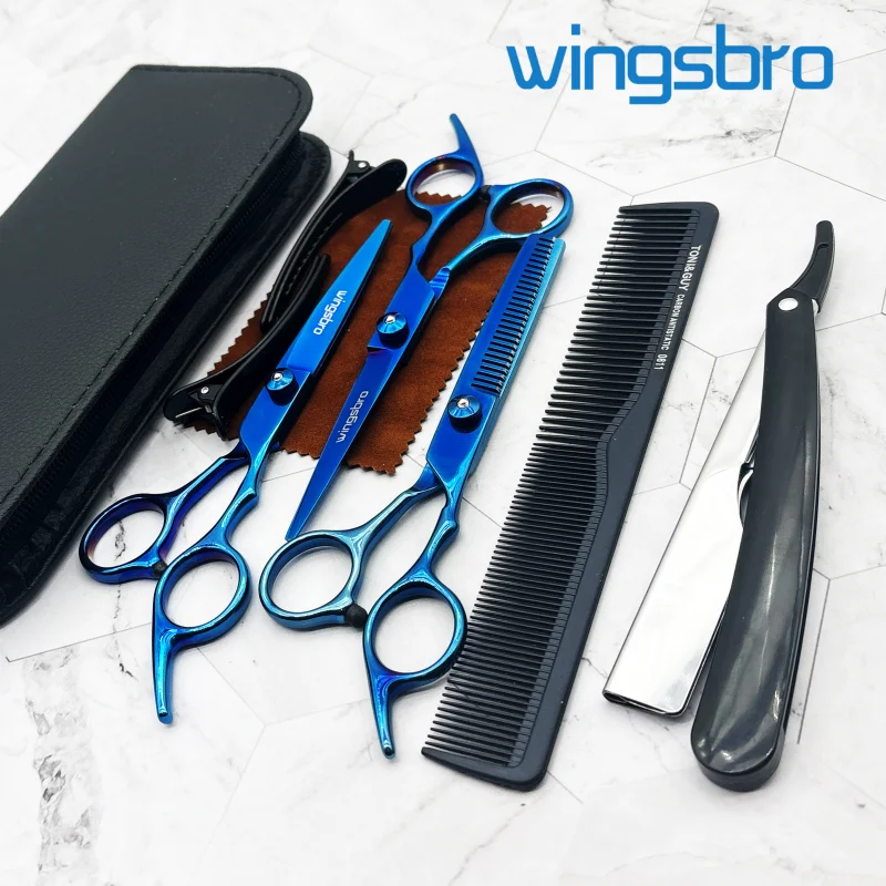

6.5" Hair Scissors Professional Hairdressing Scissors Set Barber Scissors Thinning Shears Hair Cutting Tool Hairdresser Scissors