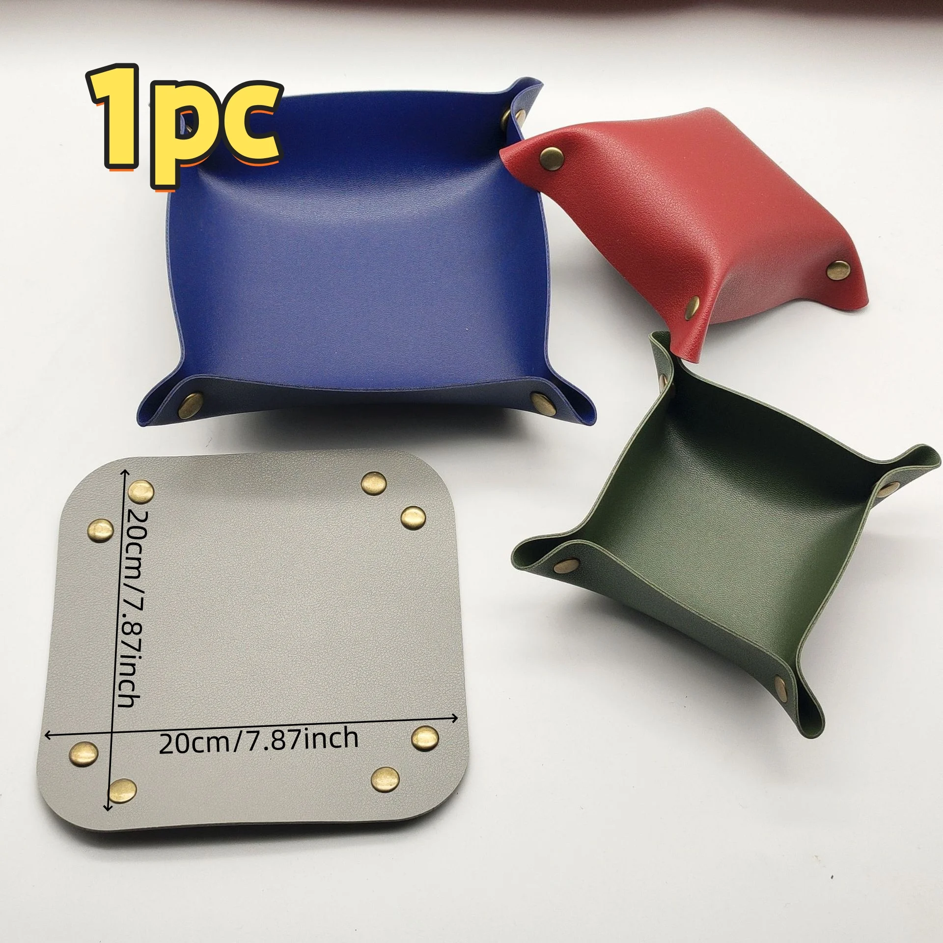 1 قطعة 20 سنتيمتر/7.87 بوصة الجلود طوي قابلة للدوران التبغ صينية لف صينية خادم لأدوات أنابيب التبغ