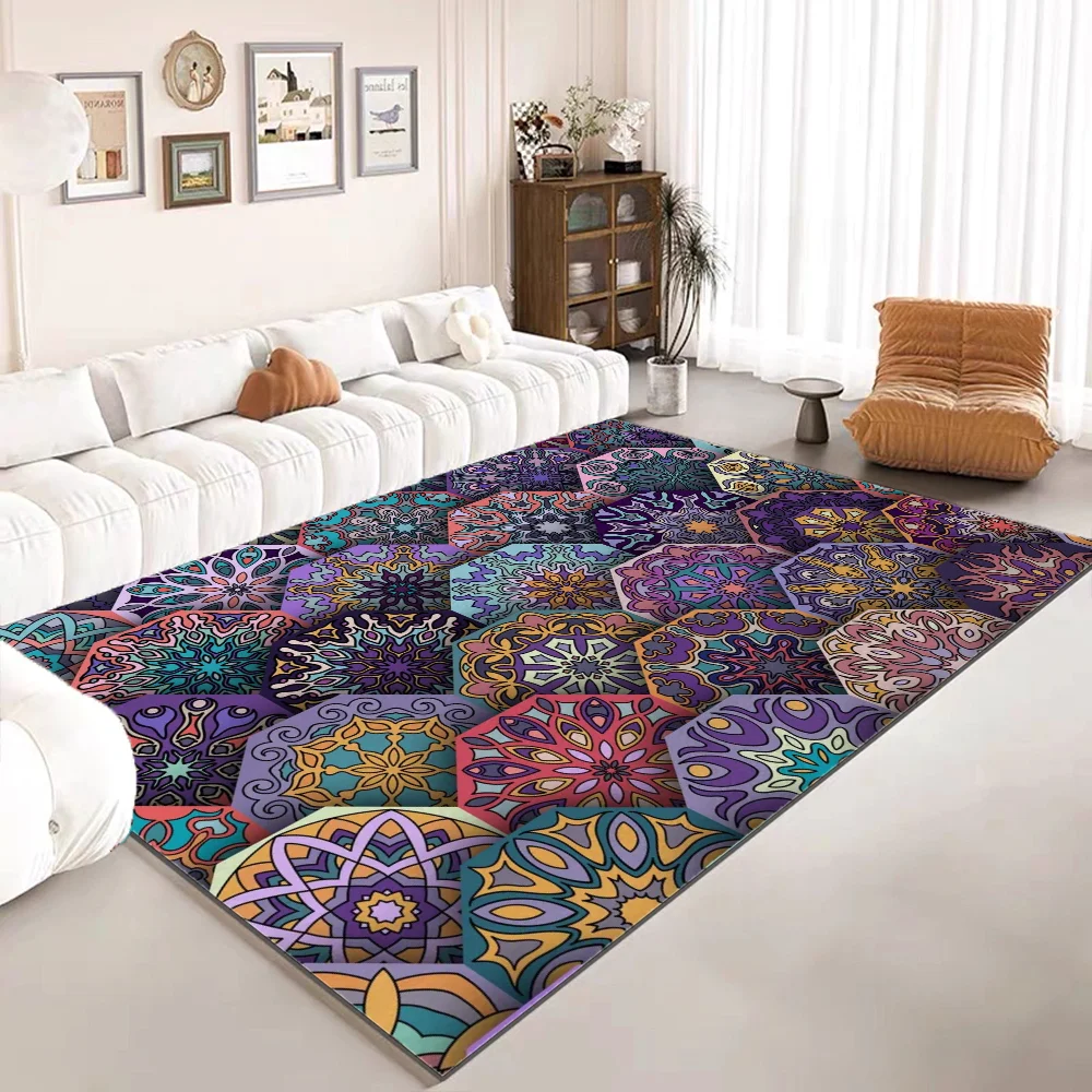 Living Room Rugs for Bedroom Moroccan Tiles Kitchen Rug Mat for Hallway on the Floor Entrance Door Mat Facom Carpet Bath Home