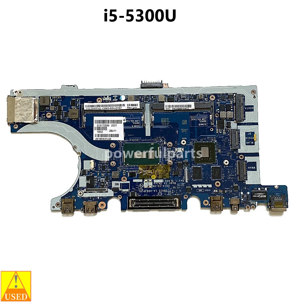 

ZBU11 LA-A963P Laptop Motherboard For Dell Latitude 7450 E7450 System Board With i5-5300u Cpu 0YFFXG CN-0YFFXG Used Working Good