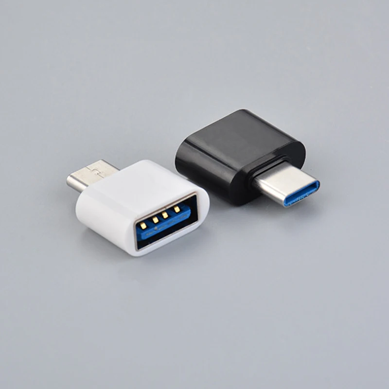 2.4*1.7*0.8cm Mini Type C To USB Adapter OTG Data Connectors For Android Mobile Phones