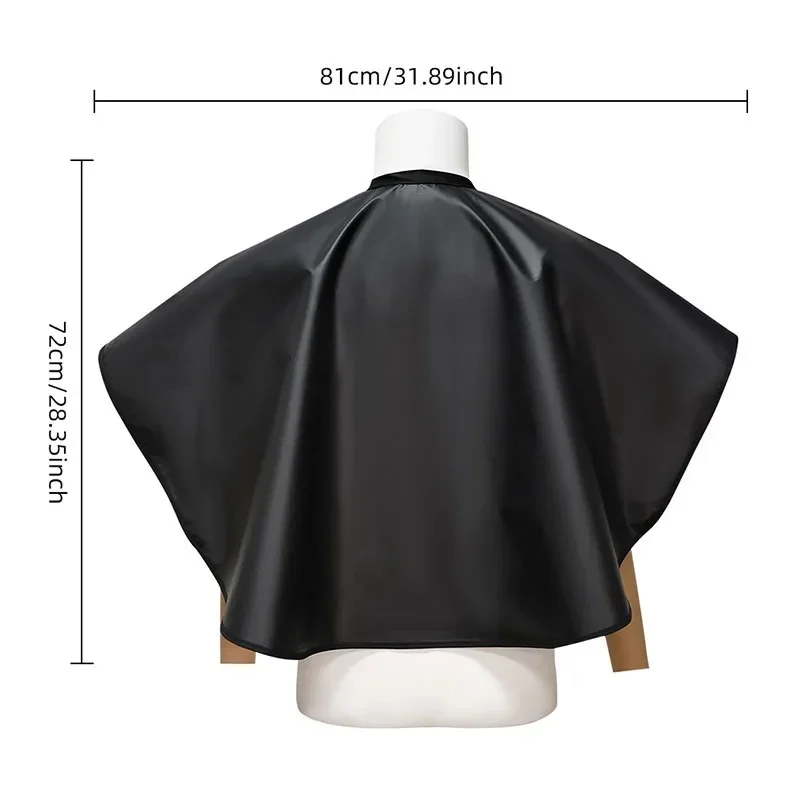 Short Square Black Waterproof Hairdressing Salon Barber Hair Cutting Cape Cloth Wrap Hairdressing Cape Barber Hair Dye Tools