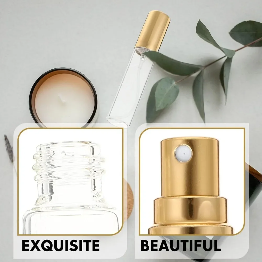 20 Stück 2ML/3ML/5ML/10ML Nachfüllbare Tragbare Glas-Parfümflaschen Leere Kosmetikflaschen Proben-Teströhrchen Reise-Kosmetikwerkzeug – Detail 2