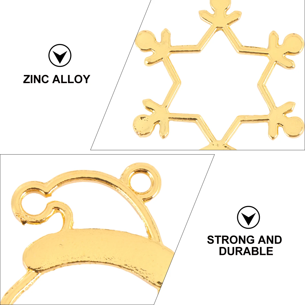 35Pcs Zinc Alloy Christmas Santa Mold DIY Crystal Drop Casting Mold Golden Jewelry Making Kit for Handmade Gifts