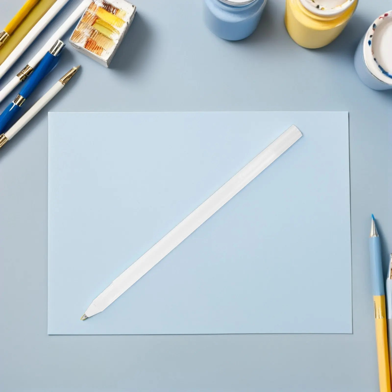 Afbeelding 4: 4 stuks wenkbrauw microblading positioneringspen waterdichte witte huidmarkeringen make-up permanente omtrek mapping tools tattoo markering