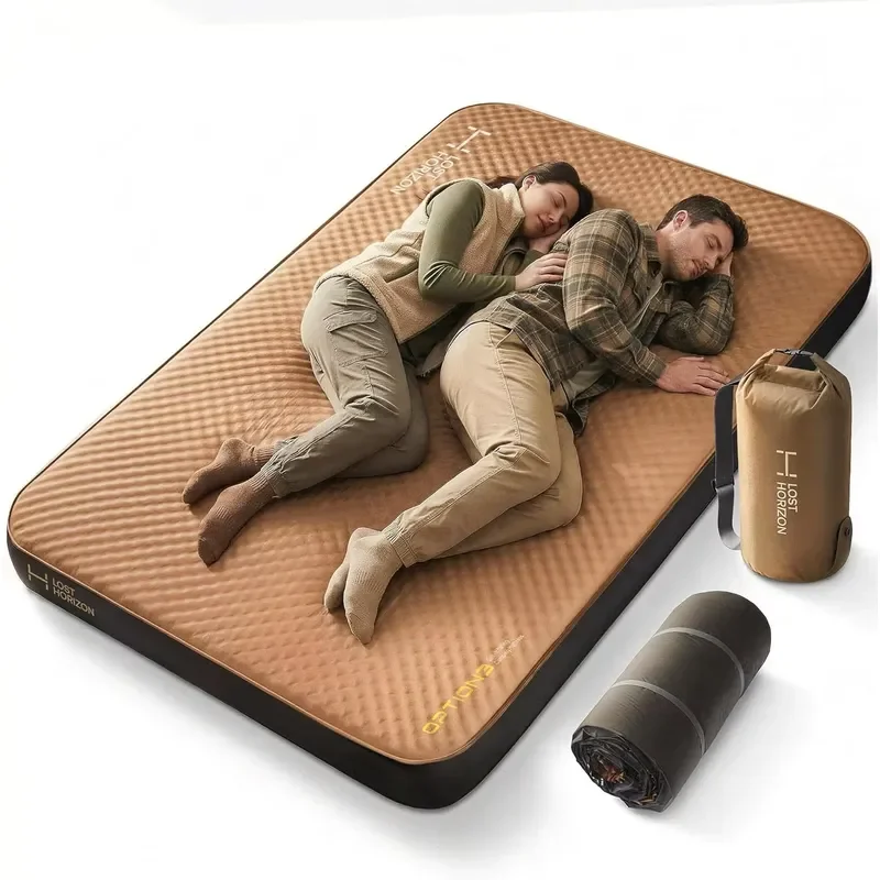 Self Inflating Camping Mattress 4.5cm Thick Air Foam Sleeping Pad With Pump Full Size Outdoor Hiking Bed Mat For Tent Travel