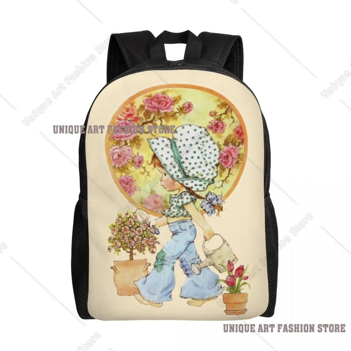 

Индивидуальные рюкзаки Kawaii Sarah Kay для женщин и мужчин, модная сумка для книг для школьниц, розы и сумки для полива