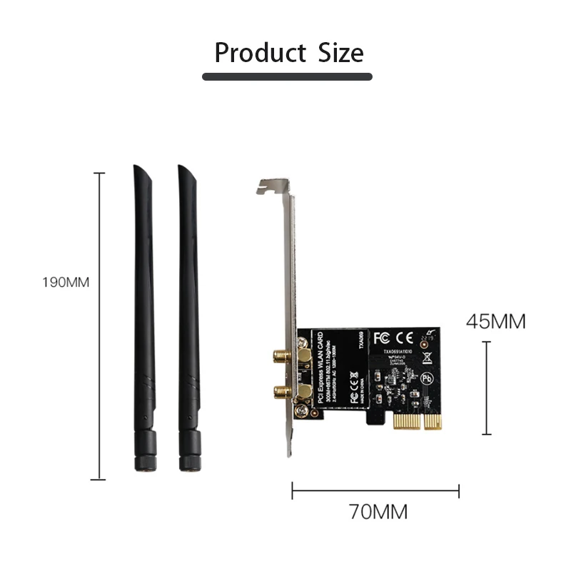 듀얼 주파수 게이밍 적응형 PCIE 기가비트 네트워크 카드, 와이파이 리시버 게임 PCIE 카드, 고속 랜 카드, AC1300M, 2.4Gbps, 5Gbps