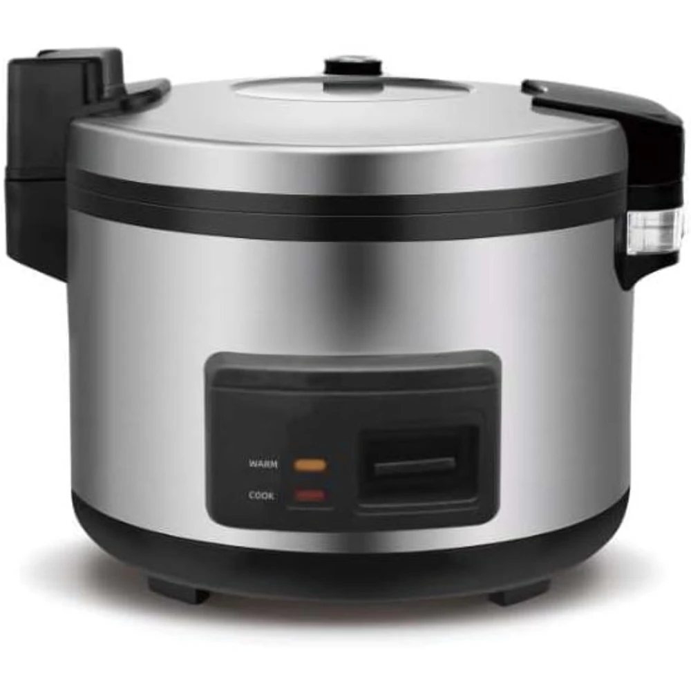 

Large Commercial Rice Cooker and Warmer 35 Cups Uncooked 70 Cups Cooked Nonstick Inner Pot 1500W ETL Listed