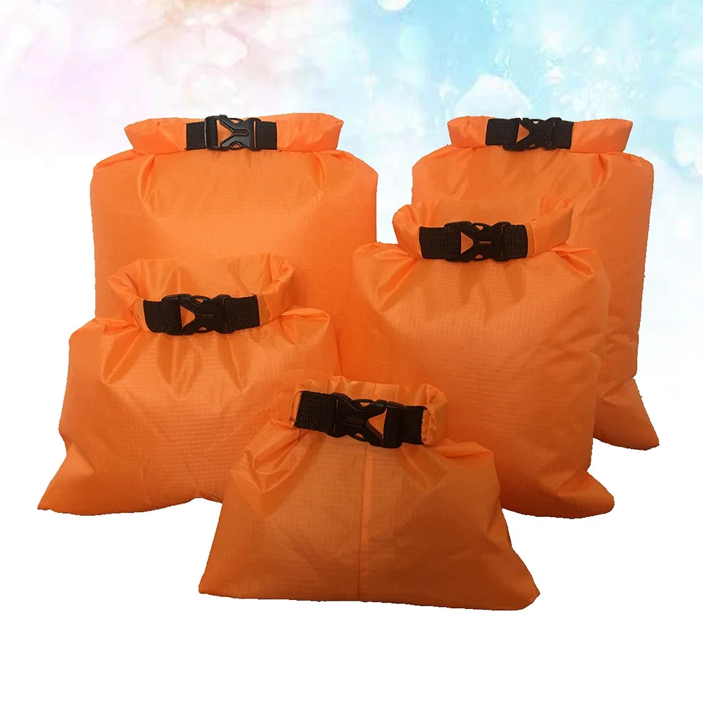 5Pcs Drifting Waterproof Bag Waterproof Dry Bags Set S M L Xl Xxl Sizes PU Coated Roll- for Kayaking Camping Boating