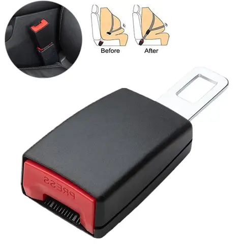1Pc Car Safety Belt Extender Seat Belt Cover Seat Belt Padding Extension Buckle Plug Buckle Seatbelt Clip Car Accessories