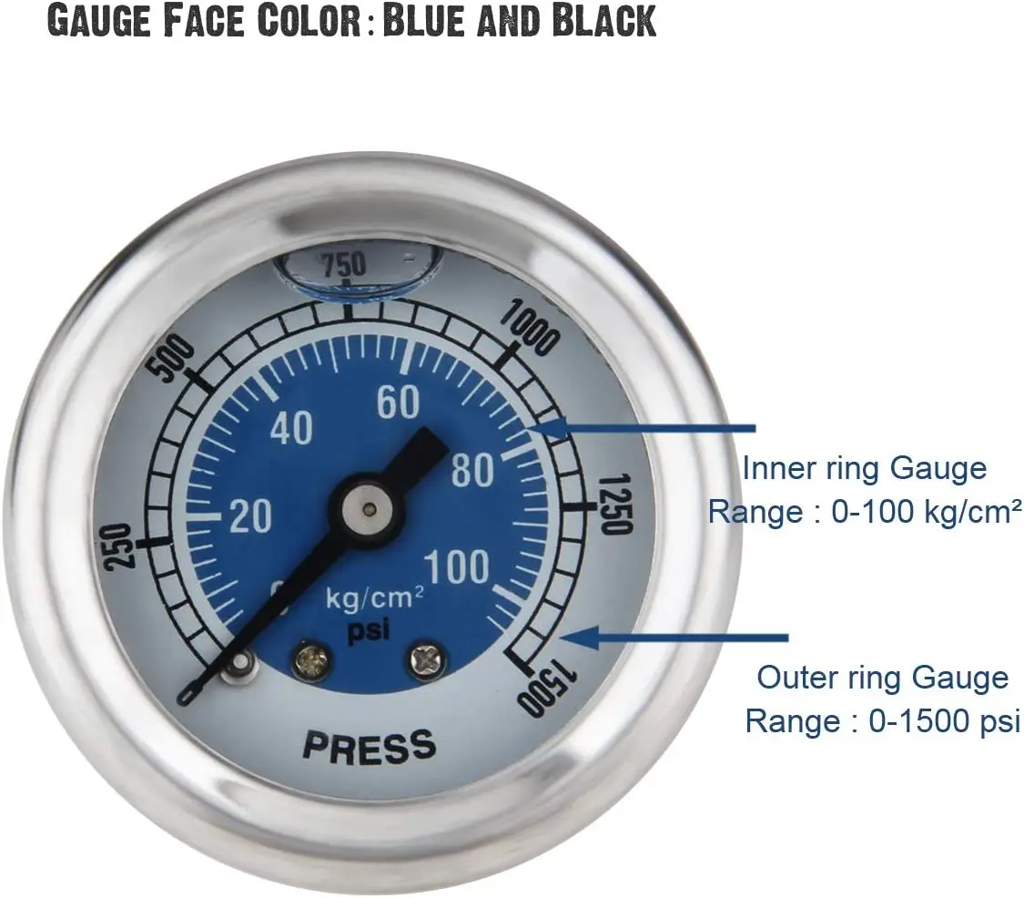 Replacement for NOS OR NX Nitrous Pressure Gauge 4AN