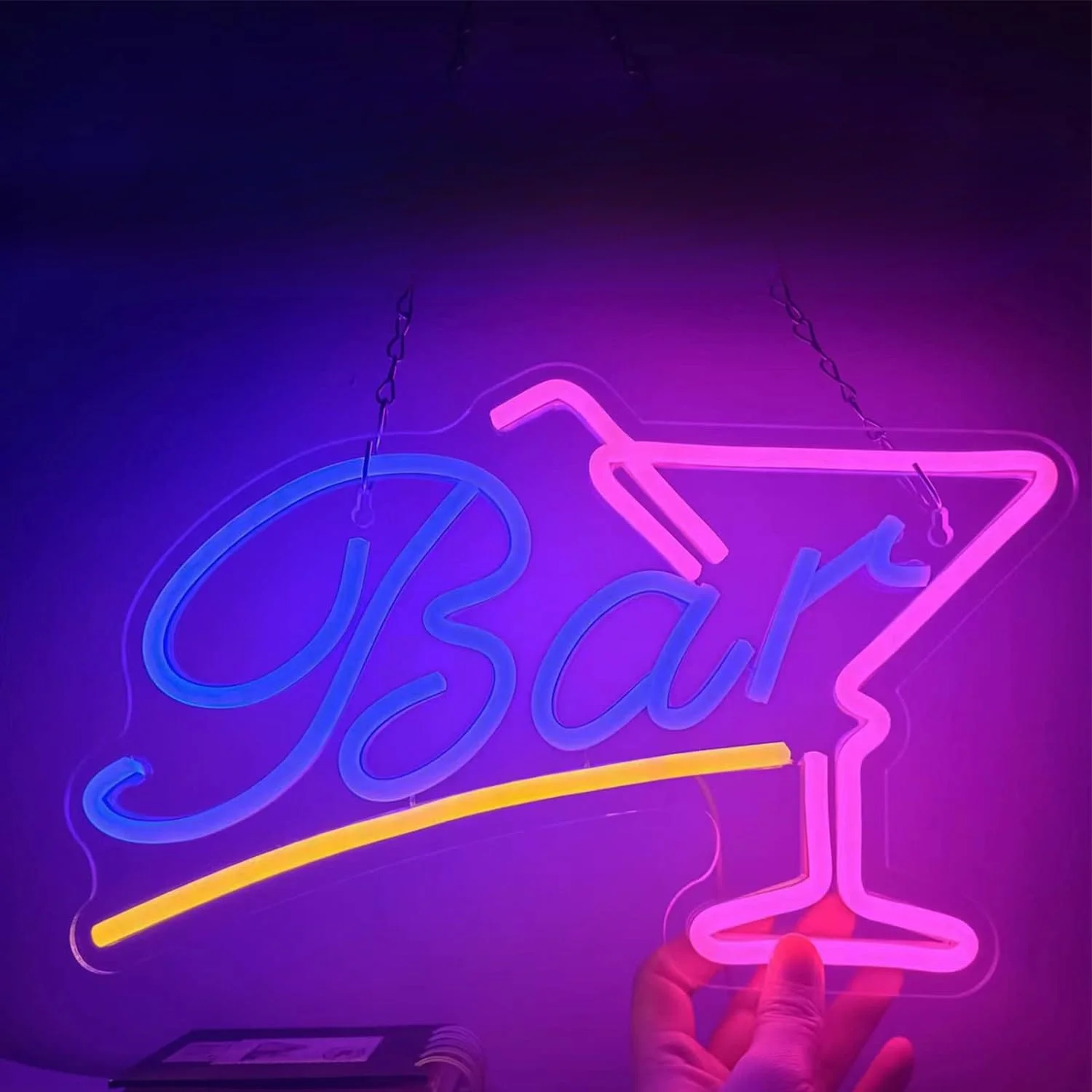 Bar Neon listwa LED lampa neonowa z zasilanym dekoracja baru USB do domu Bistro ślub urodziny do klubu na imprezę dekoracja ściana sklepowa