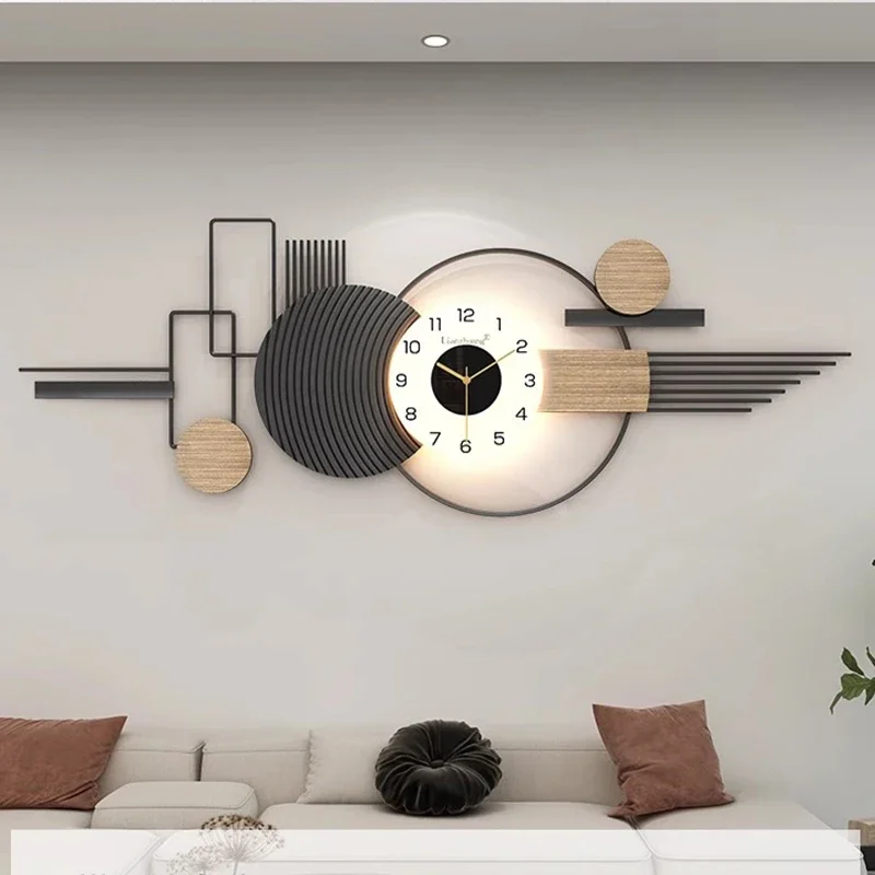 

Living Room Wall Clocks Art Mural Luxury Large Mechanism Modern Bedrooms Wall Watch Minimalist Horloge Murale Home Decoration