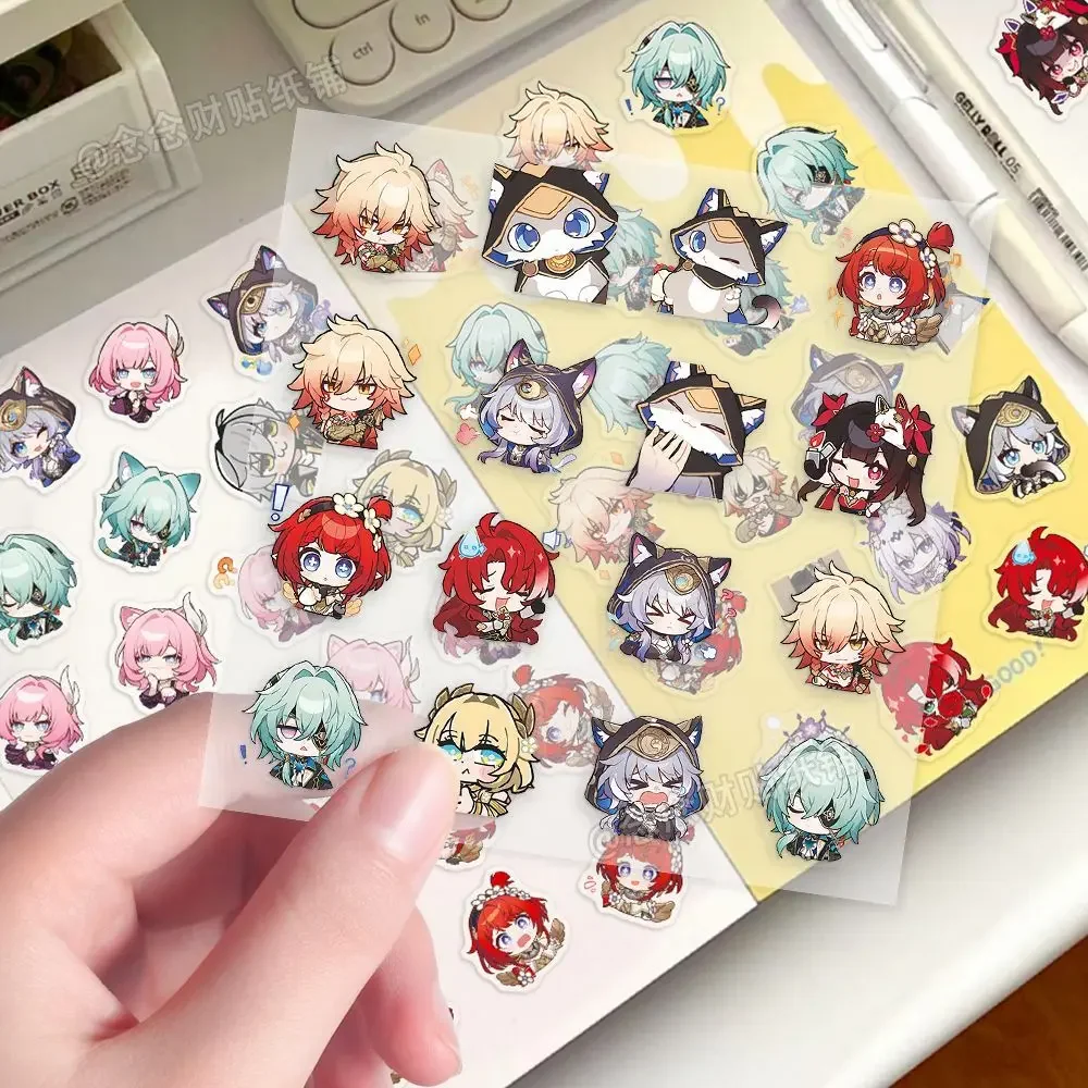 100 Uds Honkai:Star Rail Chrysos herederos pegatina adhesiva de PVC papelería estética DIY decoración Scrapbooking útiles escolares para niños